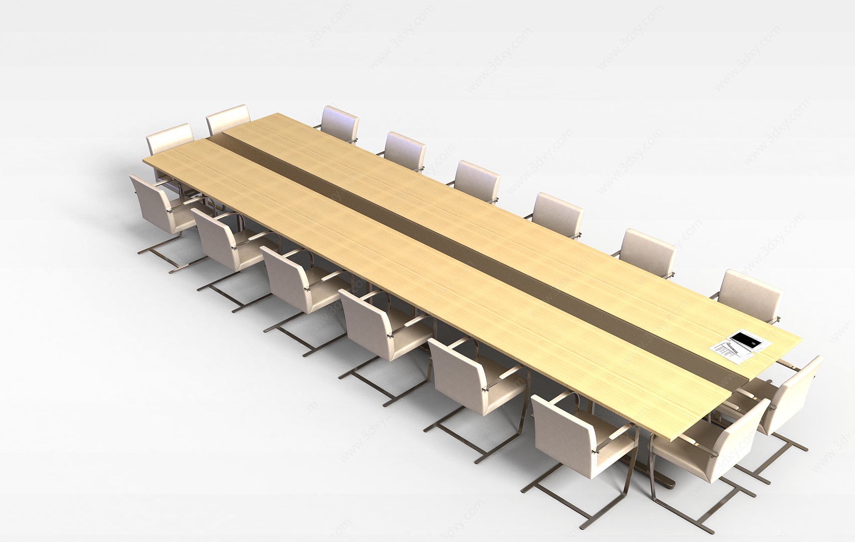 会议桌椅组合3D模型