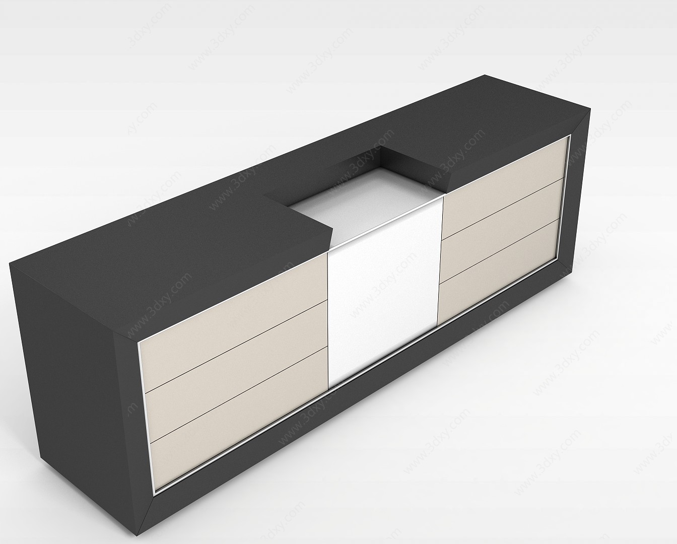 简约电视柜3D模型