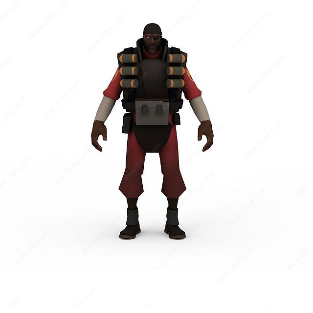 TeamFortress2《军团要塞2》游戏人物3D模型