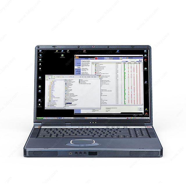 手提电脑笔记本3D模型
