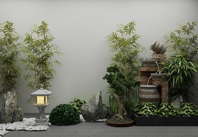 假山植物3D模型