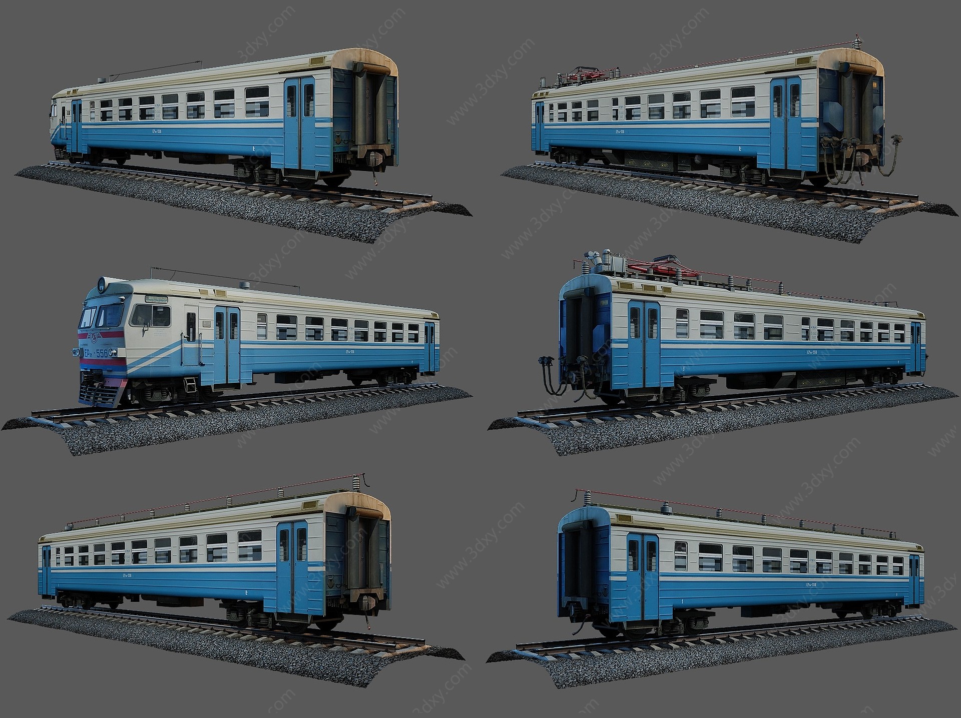 现代火车3D模型