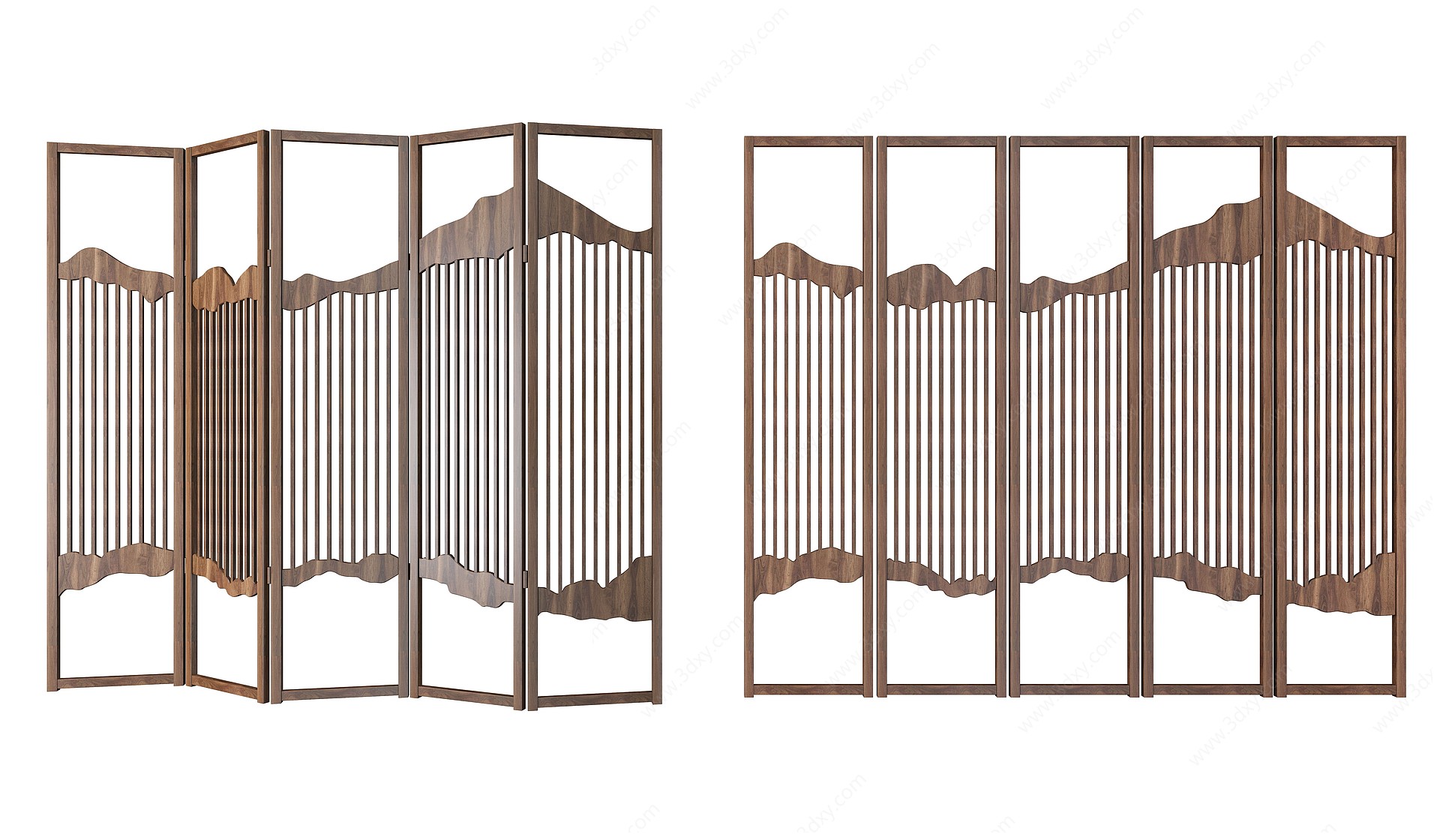 新中式屏风隔断3D模型