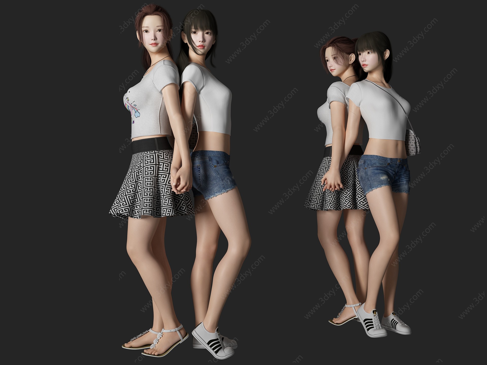 美女人物3D模型