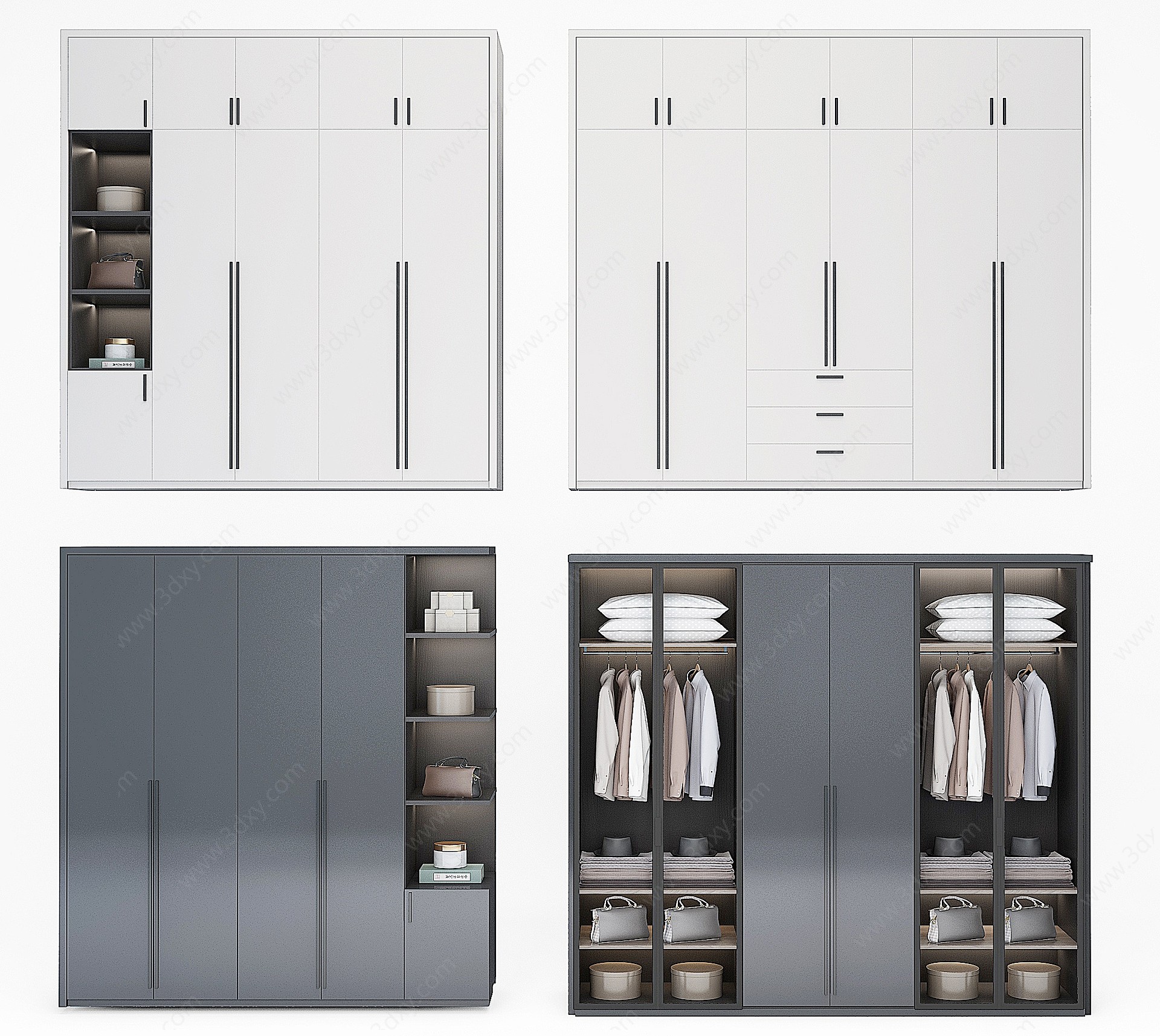 现代衣柜3D模型