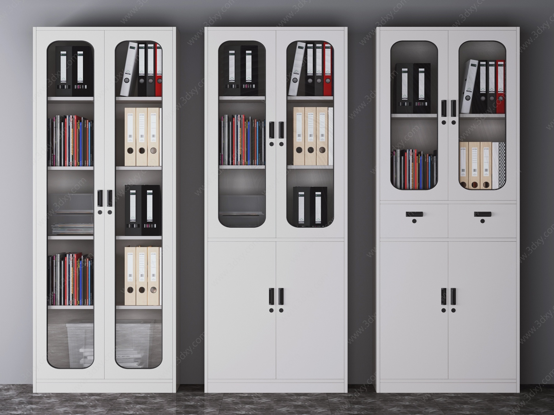 现代办公文件柜3D模型