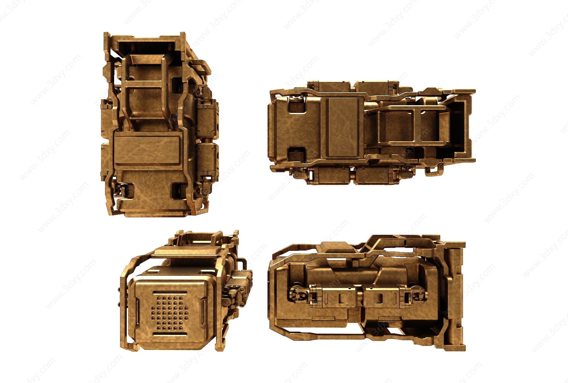 现代风格金属构件3D模型