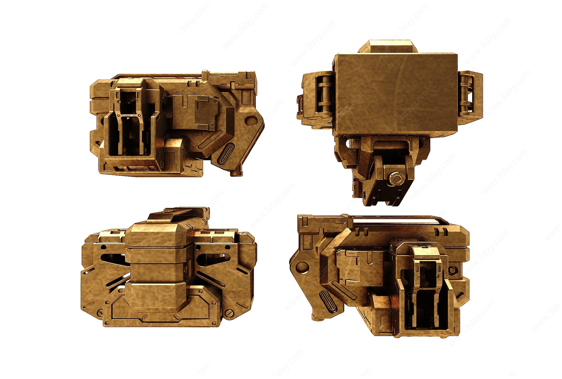 现代风格金属构件3D模型