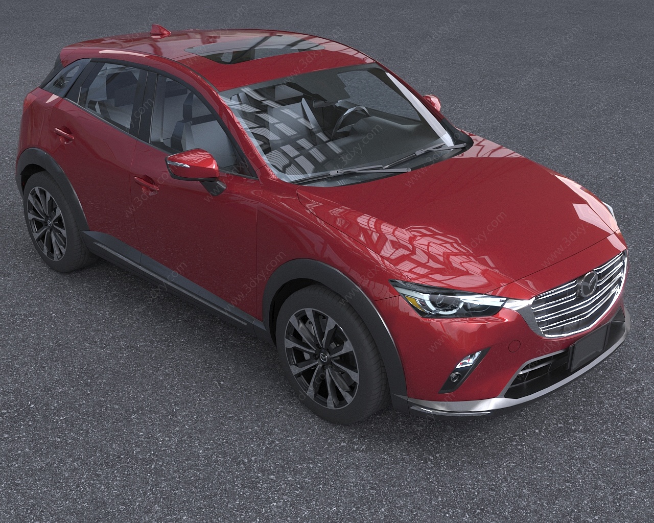 2023款马自达CX-3 SUV汽车3D模型