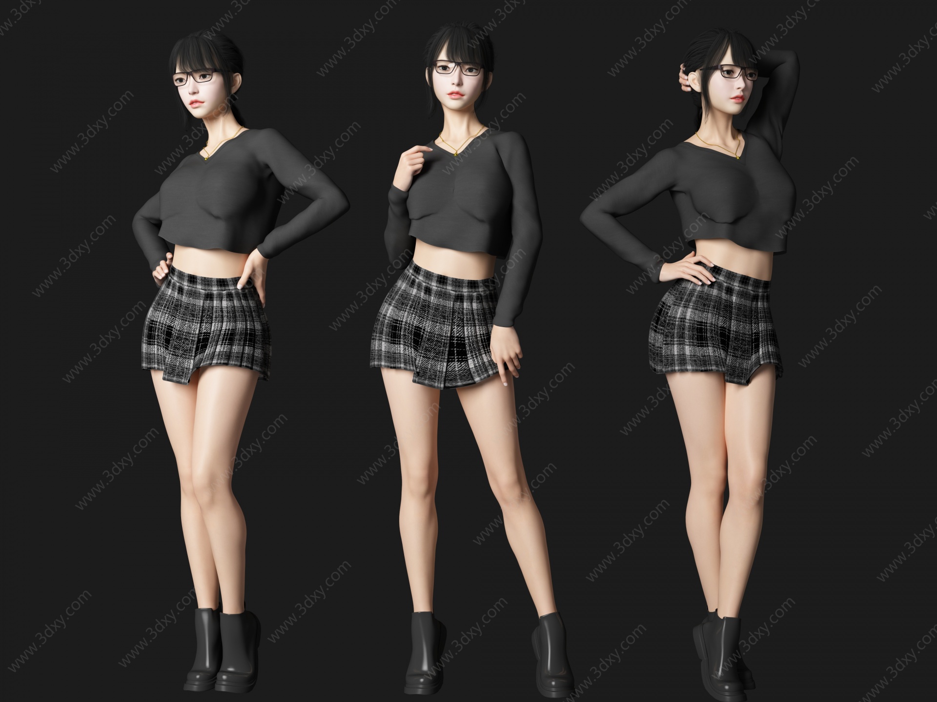 美女人物3D模型