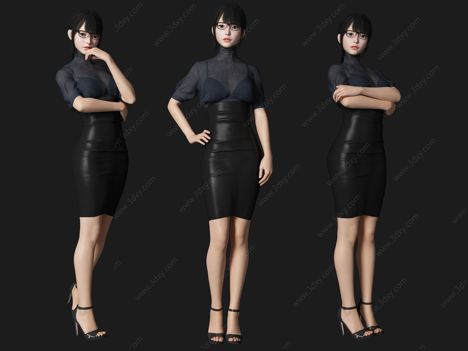 美女人物3D模型