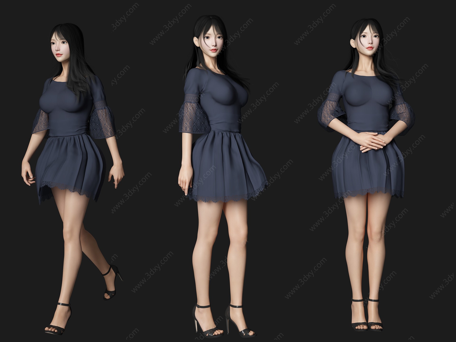 美女人物3D模型