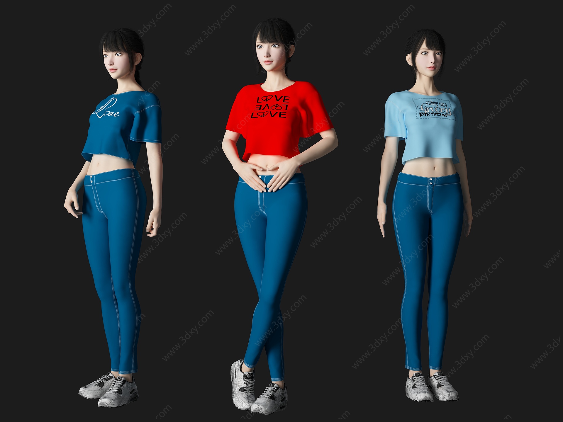 美女人物3D模型