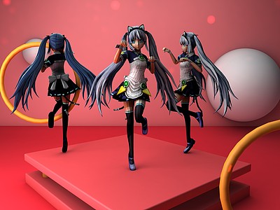 C4D<font class='myIsRed'>初音</font>未来模型