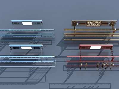 电动晾衣架晾衣杆挂衣架模型3d模型