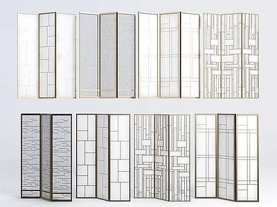 中式隔断模型3d模型