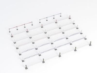 3d道路隔离模型