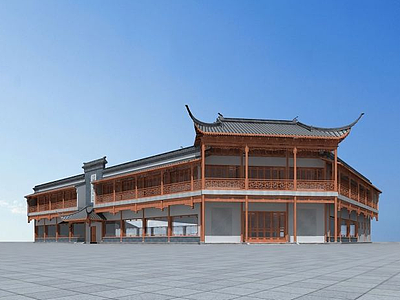 古建商业街模型3d模型