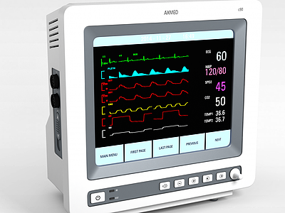 3d监护仪模型