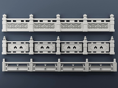 栏杆模型3d模型