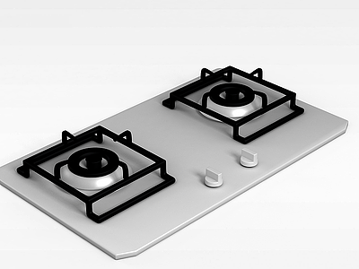 3d家用煤气灶模型