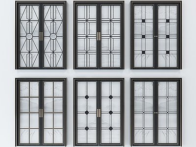 3d推拉门模型