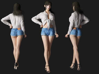 美女人物模型3d模型