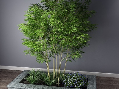 3d中式植物竹子竹模型