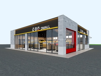 现代超市杂货铺零食店模型3d模型