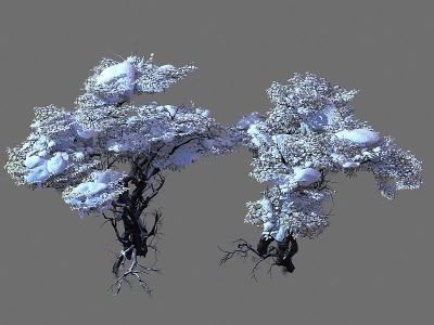 3d雪树枯木植物<font class='myIsRed'>冬天</font>雪景模型