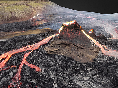 3d<font class='myIsRed'>现代</font>火山爆发模型