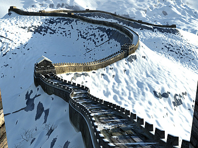 雪景<font class='myIsRed'>万里</font>长城整体模型