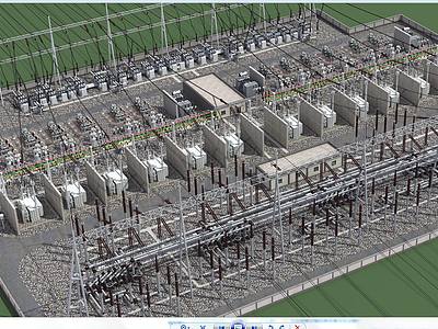变电站模型整体模型