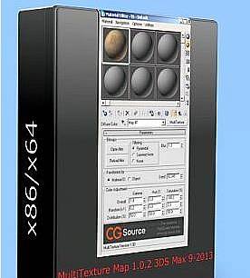 MultiTexture Map 1.0.2 for 3DS Max 9-2013 x86/x64|3DSMAX多材质插件