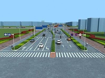 道路公路<font class='myIsRed'>景观</font>规划整体模型