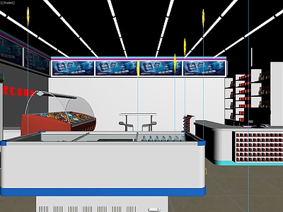 工装,室内,场景,商场超市整体模型